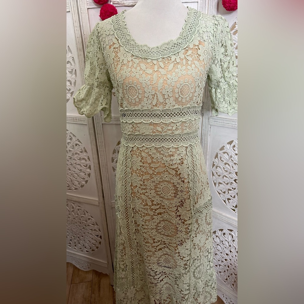 Mint Green Lace Dress
